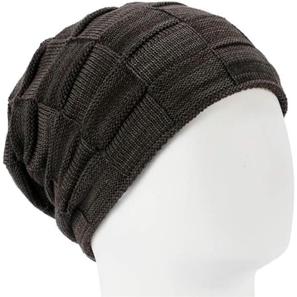 Slouchy Beanie for Men Winter Hats for Guys Coffee - Picture 3 of 6